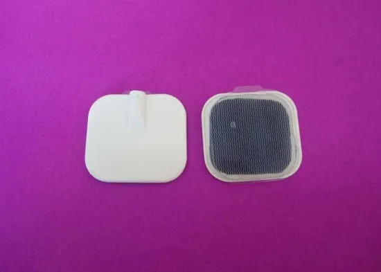 40*40mm Square Silicone Rubber Conductive 45*45mm Reusable Palm / Butterfly Self Adhering Electrodes
