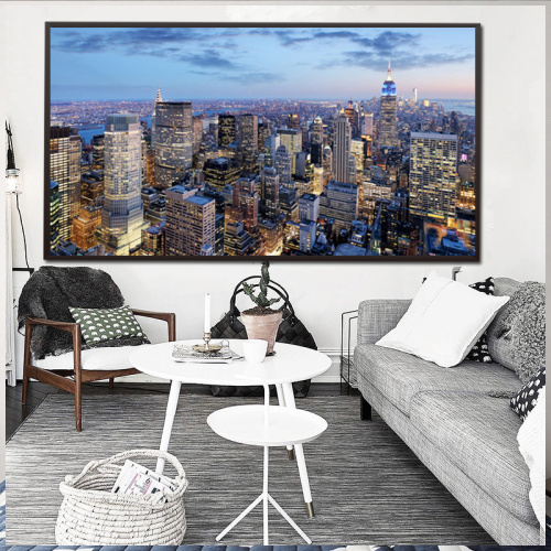 New York City At Night View Canvas Prints