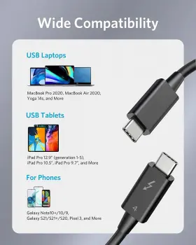 UCOAX OEM Thunderbolt 4 Cable Supports 8K Display