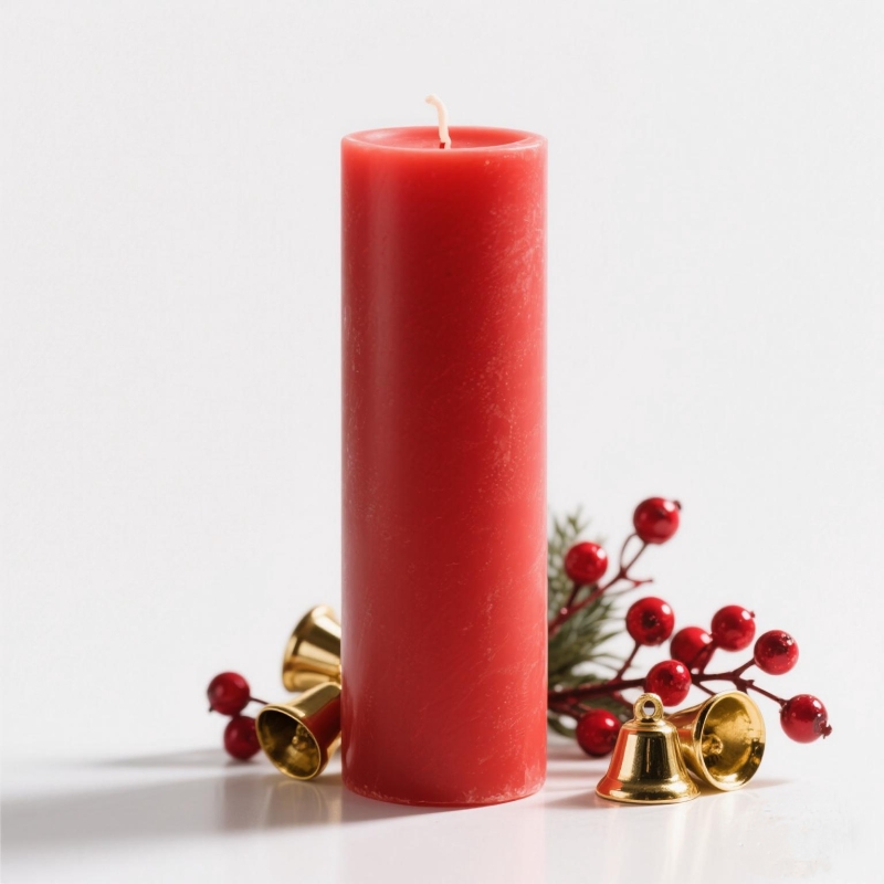 Classic Christmas candle red bar candle