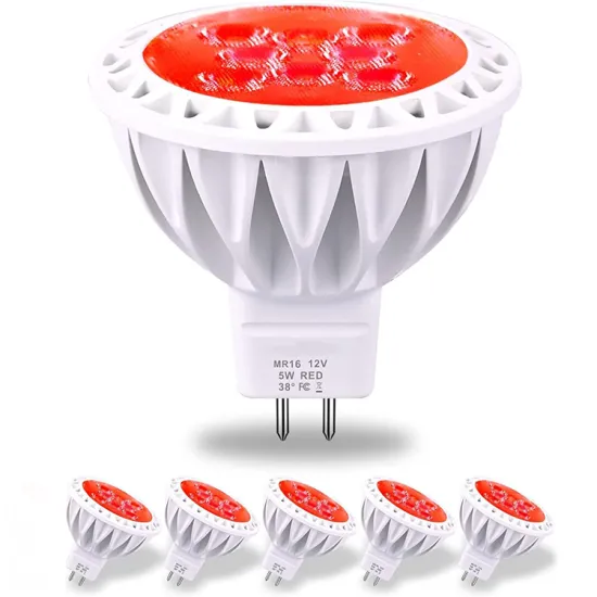 Factory Direct Sale: Mini MR16 LED Spotlights - Red 12V 5W for Landscape Garden