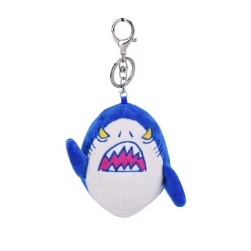 Cute Shark Plush Doll Key Rings - Fashionable Stuffed Accessories for Gifts