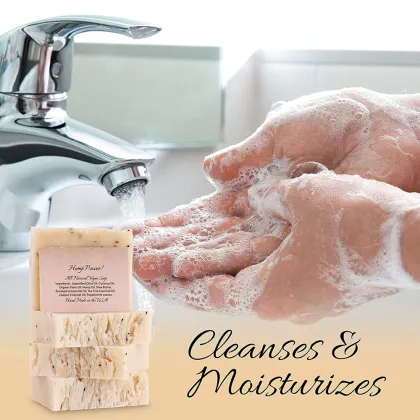 OEM ODM Cleansing Moisturizing Handmade Hemp Oil Soap Bars
