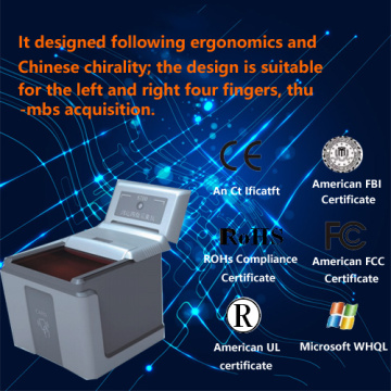 4-4-2 Fingerabdruckscanner mit vier Fingern