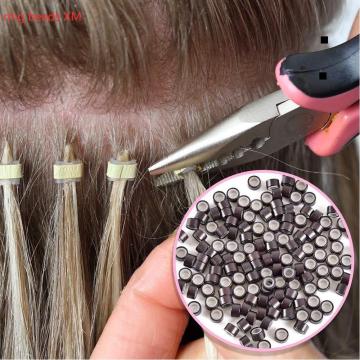 Stainless Steel Hair Extension Pliers Set with Nano Beads and Tools Kit