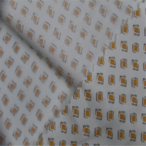 Printed Cotton Poplin Fabric With Small Diamond Check