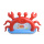 Crab-patterned sprinkler inflatable pool