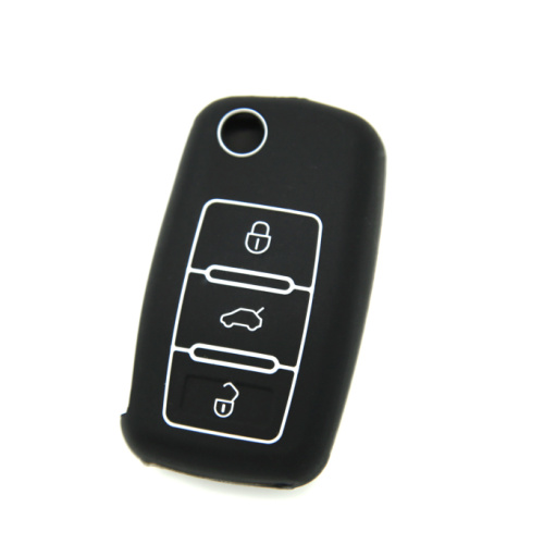 VW 3 buttons silicone car key protect case