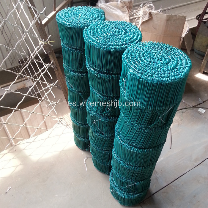 Galvanizado o PVC revestido doble bucles de alambre