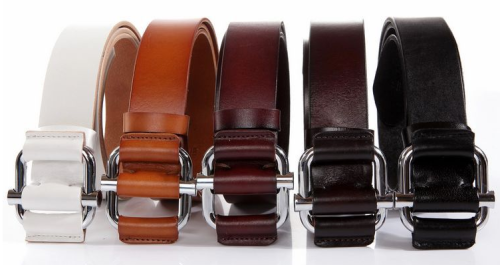 Simple non-porous belt double buckle belt