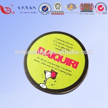 China manufacture custom color printing beer coaster