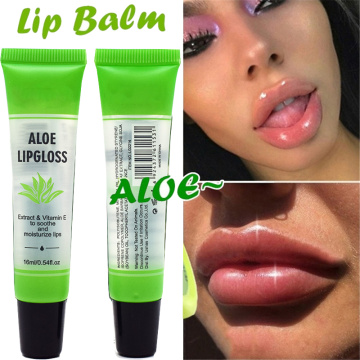 Aloe Vera Soothing Lip Oil Natural Aloe Extract Lip Balm Protector Lips Petroleum Jelly Colorless Anti-Cracking Moisturizing Lip