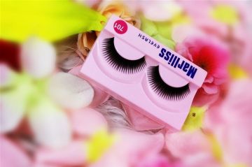 Long Thick Handmade Natural Party False Eyelashes Colored With Diamond