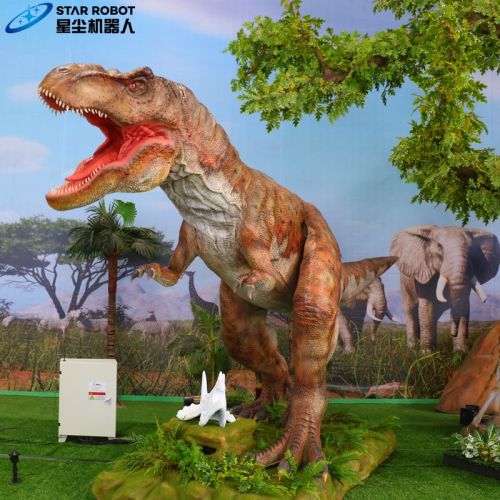 Taman Jurassic Panjang 4m Tyrannosaurus Rex Animatronik