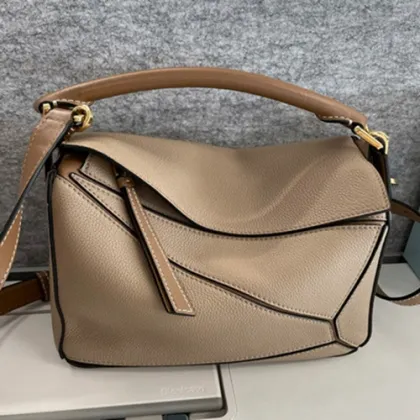 New geometric bag women's leather hand-held one-shoulder diagonal pillow bag