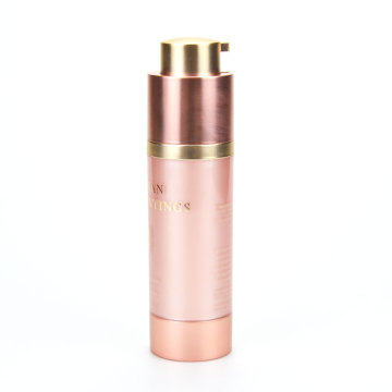 plastic acrylic gold color 15ml 30ml 50ml empty twist up cosmetic lotion airless pump bottle