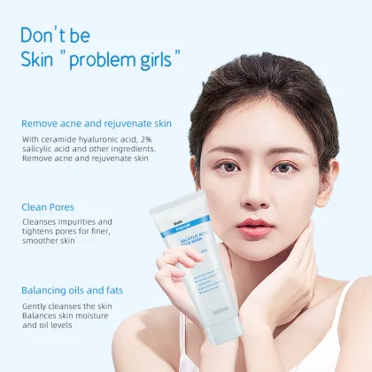 Factory Private Labels Salicylic Acid Anti-Acne Cleanser Face Wash