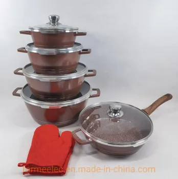 Maifan Stone Casserole 12PCS Cookware Set Aluminum Granite Set Fry Pan Casserole