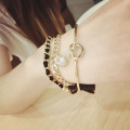 Bracelete de strass Chain Tassel personalizado pulseira de ouro