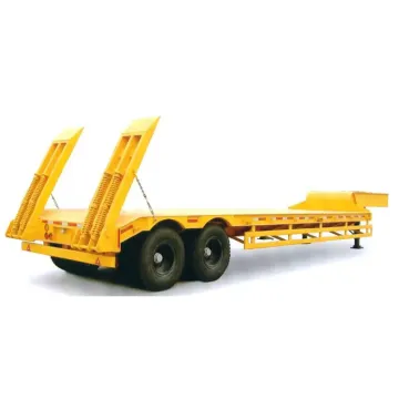 2 Axles Lowbed Semi Trailer for Construction Machines