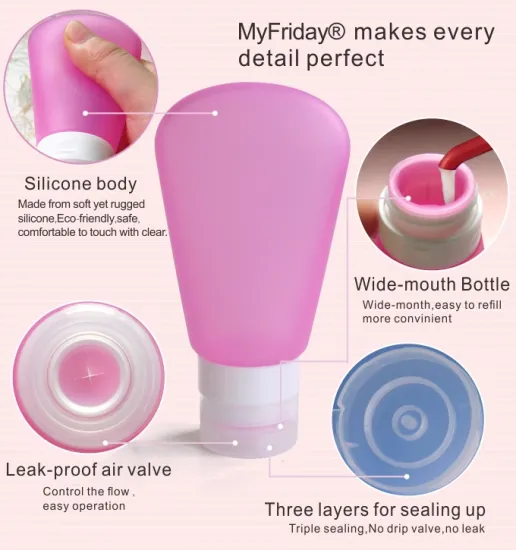china manufacturer reusable portable silicone travel bottle/Tanning Lotion Bottles