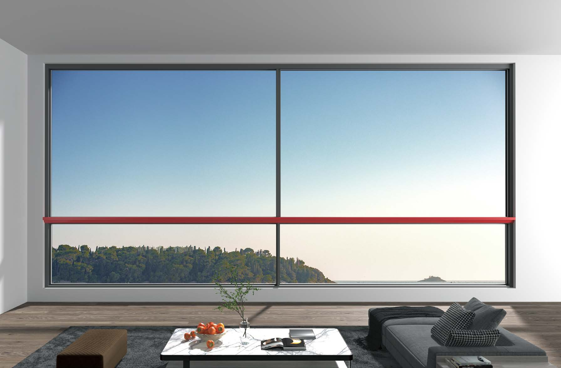 Fünf -Spur -Panorama -Schmalkantenschiebfenster