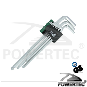 POWERTEC GS 9pcs allen long hex key wrench set