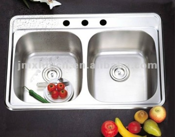 Top-Mount Kitchen Sink with 3 holes