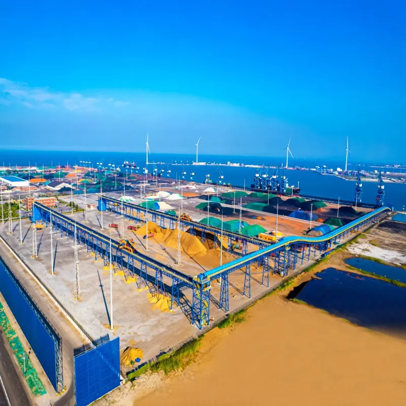 High-Performance Long-Distance Belt Conveyor for Port Bulk Cargo Transport