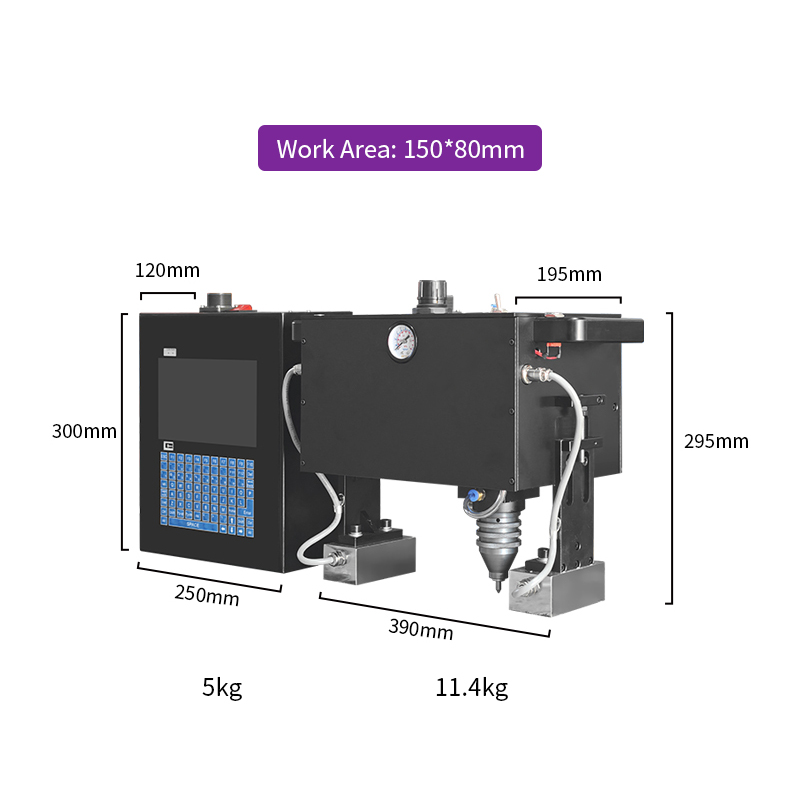 Compact handheld dot peen marking machine