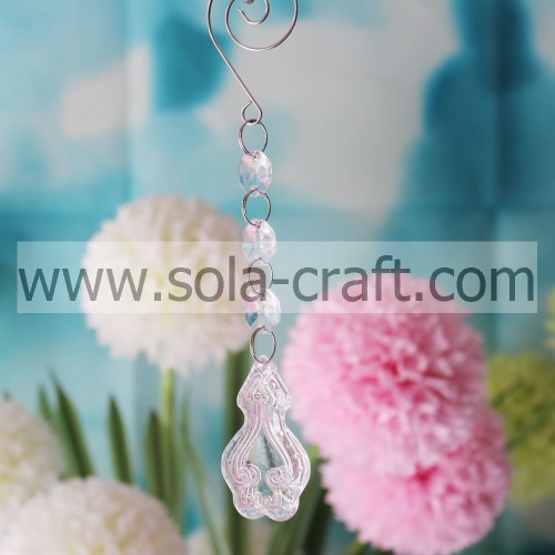 Decorative 16CM Clear Transparent Grade A Acrylic Flower Element Event Beading Dropping Charm