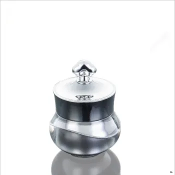 High-End Acrylic Powder Green Cosmetic Jar Plastic Hair White Lotion Facial Cream 15ml