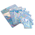 رقائق الألومنيوم zip lock bag mylar holographic bag