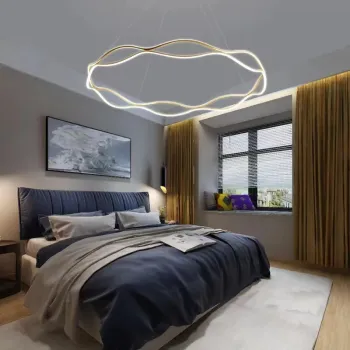 T-Gold Color Single Ring 100cm Hanging LED Pendant Lights - DLL New Design 2311-10