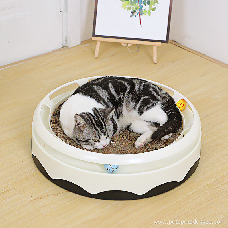 Waterproof cat corrugated paper scratcher turntable toy