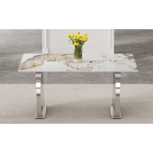 Table for Home Office Modern Stainless Steel Pedestal Dining Table Supplier