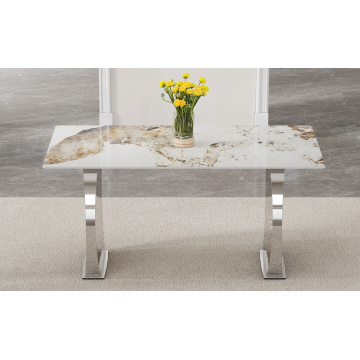 Table for Home Office Modern Stainless Steel Pedestal Dining Table Supplier