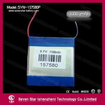3.7V 11000mAh high capacity Rechargeable Lithium Polymer  battery