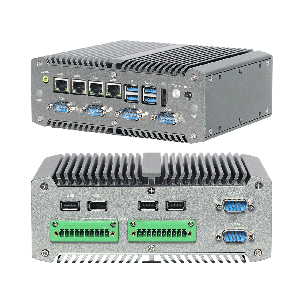 9-36V Fanless Industrial PC POE RS485 Linux-computer