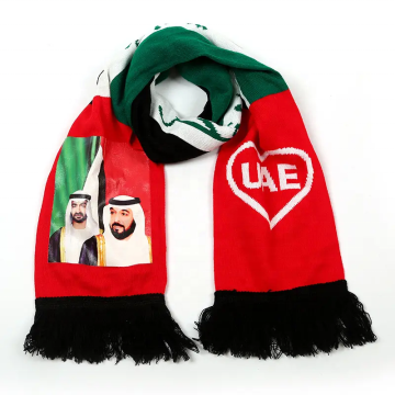 Sunshine Custom Jacquard Woven Acrylic Knit Football Scarf