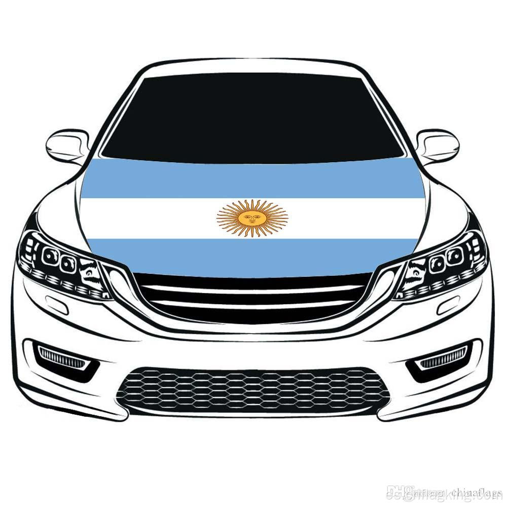 La Copa del Mundo Bandera de Argentina Cubierta de la capilla del coche 100 * 150 cm Bandera de la capilla de Argentina