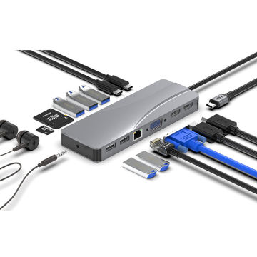 Custom OEM USB Type-C Hub with HDMI, USB 3.0, and PD Power Delivery Adapter for SurfacePro