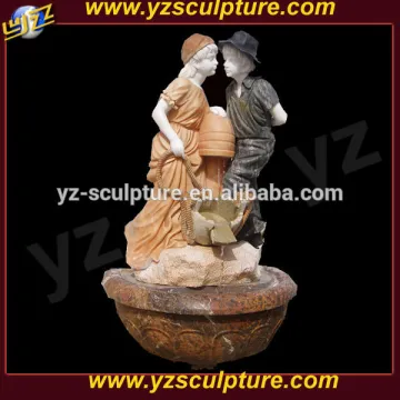 outdoor decoration hand carved marble fountain with lovely child