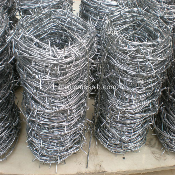 12 * 12 Double Twist Barbed Wire per recinzione