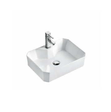 Modern Ceramic Rectangular Top Basin for Countertop