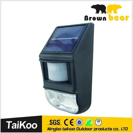 180 degree sensor solar security led sensor light with 0.4w solar panel