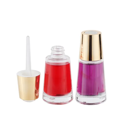 Fashionable Glass Cosmetic Flat Shoulder Serum Bottle
