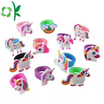 Anel de Silicone de mascote Crianças Kirin 3D Cartoon Rings