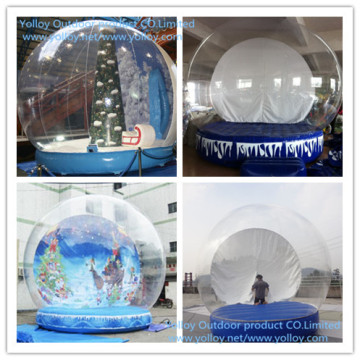 Transparent Inflatable Snow Ball Christmas Decoration