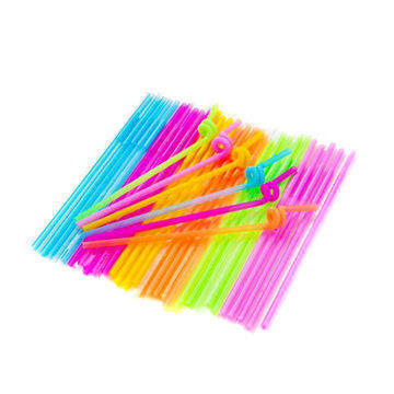Artistic Plastic Straws, 6*260mm, Made of PP